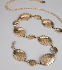 Gilded Elegance Medallion Chain Belt