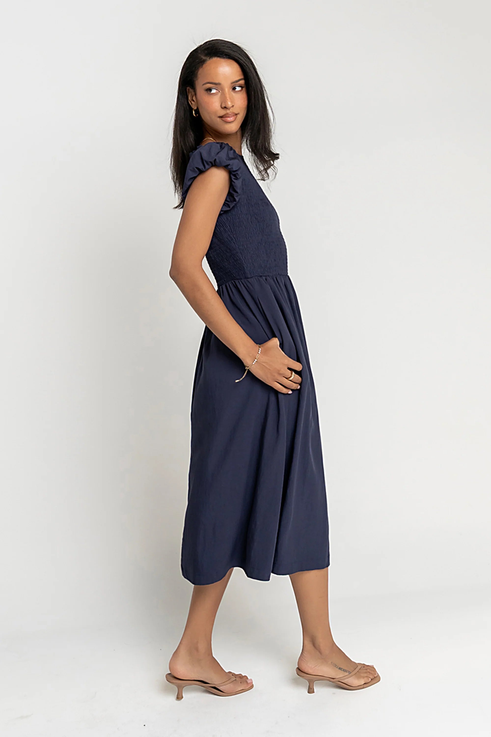 Harshell Smocked Midi Dress - FINAL SALE