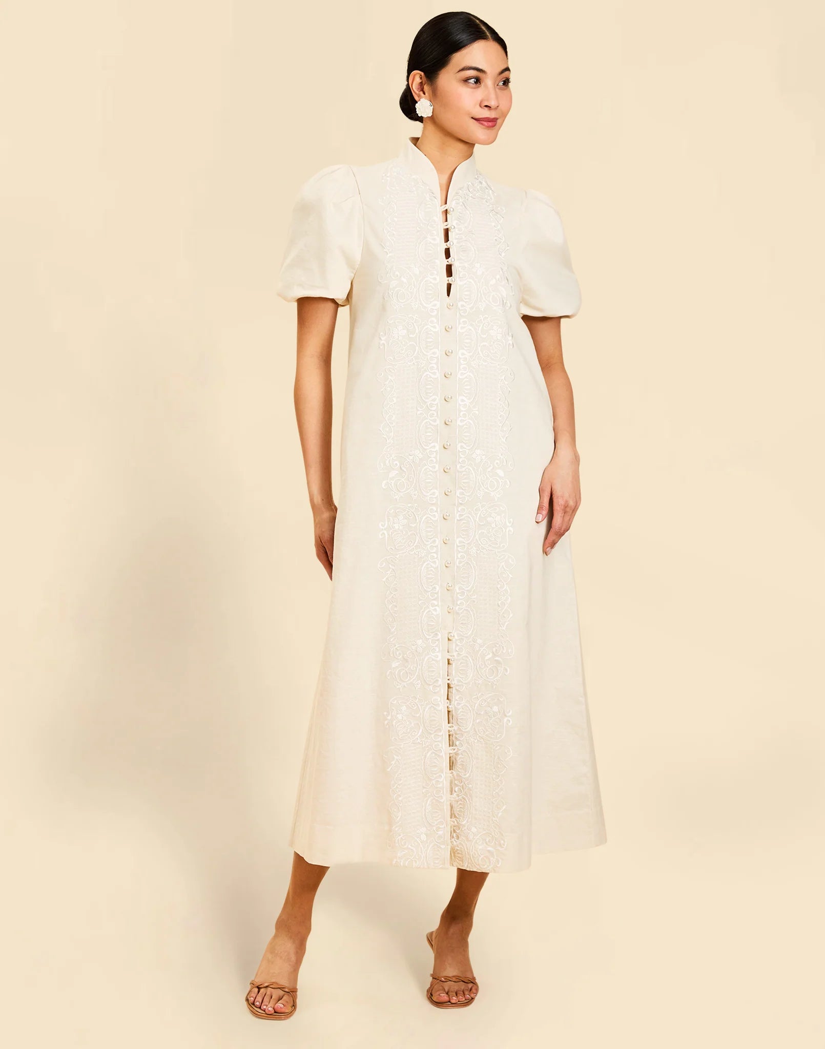 Elliana Barong Midi Dress
